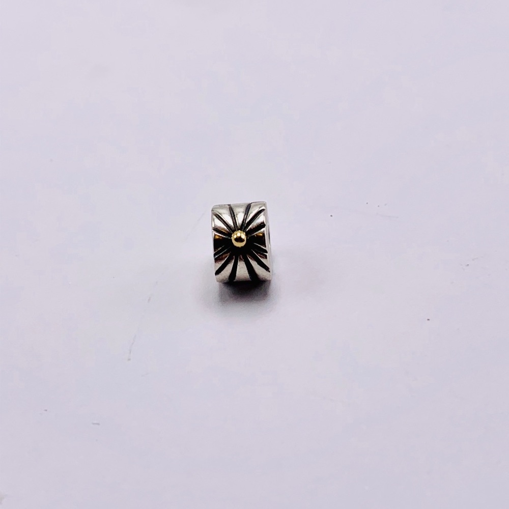🎉 SALE 🎉 EUC Pandora 790216 Sterling Silver & 14k Yellow Gold Sunburst Clip Bead - Picture 5 of 12